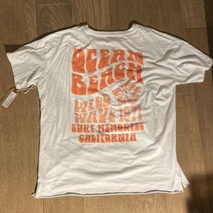 An XL white beach cover up tee from Harlow